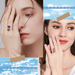 16 шт. фурнитура для открытого манжетного кольца из нержавеющей стали 201&nbsp;RJEW-BBC0001-15