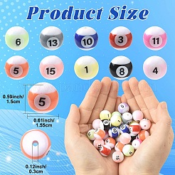 30 шт. Непрозрачные акриловые бусины&nbsp;OACR-YW0003-63