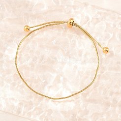 Verstellbare Schlangenketten-Armbänder aus Edelstahl 304 mit Schiebeverschluss für Damen&nbsp;BJEW-D460-03G