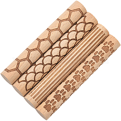 4 шт. 4 стиля палочек для печати из бука&nbsp;TOOL-CN0001-04