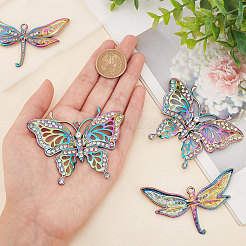 4 pendentif en alliage de couleur arc-en-ciel plaqué à 2 styles&nbsp;FIND-CA0004-56