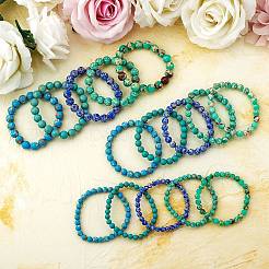Ensemble de bracelets extensibles en perles rondes en jaspe impérial synthétique 3 pièces 3 tailles&nbsp;BJEW-SW00064-33