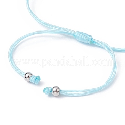 Braccialetti con perline sintetiche intrecciate di turchese con pesci e stelle marine&nbsp;BJEW-JB09820