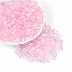 Perles de verre transparentes de peinture de cuisson&nbsp;DGLA-T004-08K