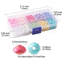 700 pz 10 stili come perline acriliche di plastica e opache&nbsp;MACR-FS0001-47