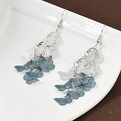 Серьги-бабочки из нержавеющей стали 430&nbsp;EJEW-A137-02P-01