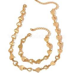 Ожерелья и браслеты из цинкового сплава в форме сердца&nbsp;FS-WGBB3CC-01