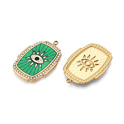 Ionenplattierung (IP) 304 Edelstahl Böse Augen Emaille Anhänger&nbsp;X-STAS-N107-04B-G