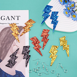 Наборы для изготовления висячих сережек из искусственной кожи с молнией своими руками&nbsp;DIY-TA0010-70B