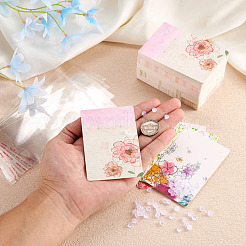 100 шт. 5 прямоугольные картонные карточки для демонстрации ювелирных изделий&nbsp;CDIS-YS0001-03