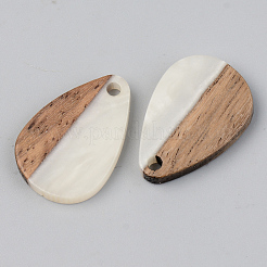 Подвески из непрозрачной смолы и ореха&nbsp;RESI-S389-027A-C04