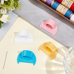 8 Stück 4 Farben Kunststoff-Nähschablonenlineal&nbsp;DIY-CL0001-28