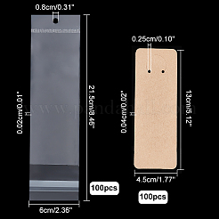 100 шт. картонные карточки для демонстрации ювелирных изделий на брелоке&nbsp;CDIS-PH0001-59B
