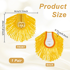 Épaulettes à pompons en polyester&nbsp;AJEW-WH0481-519B-01