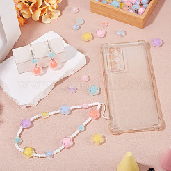 200шт 4 стиля матовые прозрачные акриловые бусины&nbsp;OACR-TA0003-54