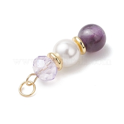 3 шт. 3 подвески из натурального аметиста&nbsp;PALLOY-JF04786-02