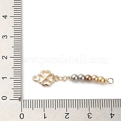 Ciondoli per connettori con collegamento a trifoglio in ottone placcato a cremagliera&nbsp;KK-M266-27G