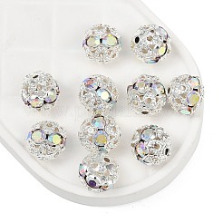 Латунные бусины со стразами &nbsp;RB-A011-8mm-28S