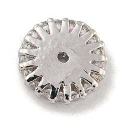 Perle di zirconi cubici trasparenti in micro pavè di ottone&nbsp;KK-G493-29A-P