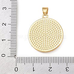 Плоские круглые подвески из натуральной белой ракушки&nbsp;KK-F919-42B-G