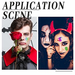 Пластиковые трафареты для рисования лица&nbsp;DIY-WH0304-582F