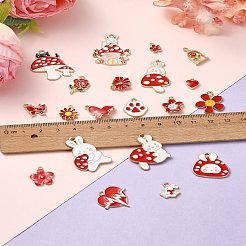 20шт 20 стиля подвески из сплава с эмалью&nbsp;ENAM-YW0004-12