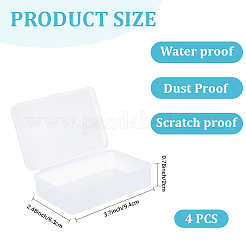 4 шт. Пластиковые коробки для хранения карт с откидными крышками&nbsp;CON-CP0001-017