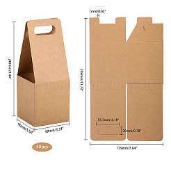 Caja de papel kraft para porta bebidas.&nbsp;AJEW-WH0504-75