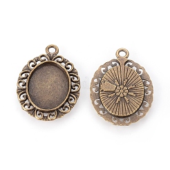 Сеттинги для кулона ( кабошона ) тибетского стиля&nbsp;LS-TIBEP-R099-AB-FF