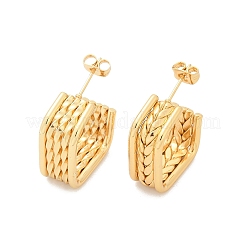 201 серьги-гвоздики из нержавеющей стали&nbsp;EJEW-Q026-21G-A