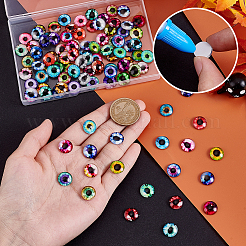 2 пакетик флуоресцентных стеклянных кабошонов&nbsp;GGLA-PH0001-74