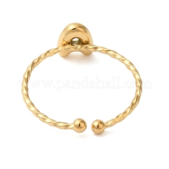Anillos de puño abiertos de acero inoxidable 304&nbsp;RJEW-K261-02G-A