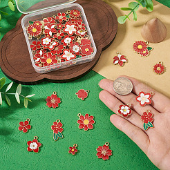 Colgantes de esmalte de aleación 64pcs 16 estilos&nbsp;ENAM-TA0004-11