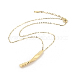 304 нержавеющая сталь кулон в виде спирали ожерелья с цепочкой из кабеля&nbsp;NJEW-H044-08G