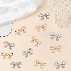 12 Stück 2 Farben Bowknot Legierung dekorative Schnallen&nbsp;FIND-CP0003-71