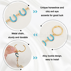 Цепи для ботинок с эмалированными звеньями из подковообразного сплава&nbsp;AJEW-FG00005