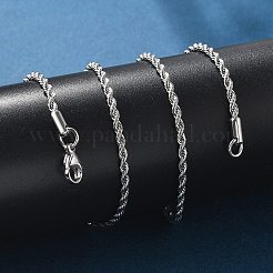 Collane con catena in corda di acciaio inossidabile 304 anti-ossidazione&nbsp;X-NJEW-F226-03P-03