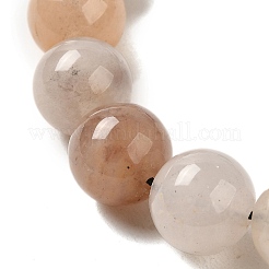 Braccialetti intrecciati con perline di quarzo naturale lilla rotondo da 12.5 mm per donne e uomini&nbsp;BJEW-C060-01G