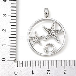 Подвески из морской латуни с микропаве из кубических цирконий&nbsp;LS-KK-K411-04C-P