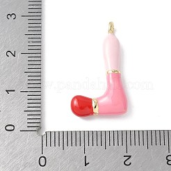 Латунь эмаль подвески&nbsp;KK-E093-03G-L-02