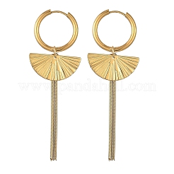 Pendientes colgantes con borla de cadena de serpiente de acero inoxidable 304 y acero inoxidable 201&nbsp;EJEW-JE07388