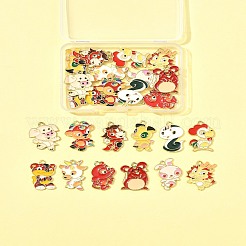 24шт 12 стиля подвески из сплава с эмалью&nbsp;ENAM-FS0002-86