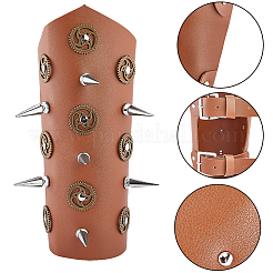 Браслет-манжета в стиле панк из искусственной кожи для байкеров&nbsp;AJEW-WH0258-905A