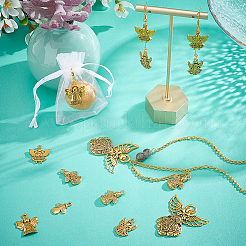 60 шт. 6 подвески из сплава в тибетском стиле с ангелом&nbsp;TIBEP-PH0001-65