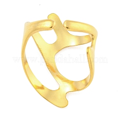 Кольцо-манжета из полой нерегулярной стали 304 для женщин&nbsp;RJEW-S406-01G-05