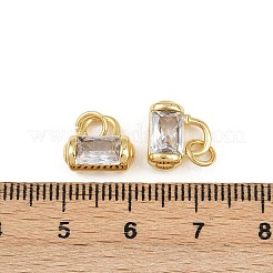 Латунные микропаве прозрачные кубические циркониевые подвески&nbsp;KK-A269-37G