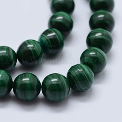 Perline malachite naturali fili&nbsp;G-F571-27AA2-3mm