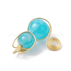 Pendentifs en perles de verre imitation jade&nbsp;PALLOY-JF02480-03