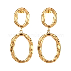 Овальные серьги-гвоздики из нержавеющей стали 304&nbsp;EJEW-I320-20G