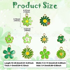 60 шт. 10 стиля подвески из эмалевого сплава золотистого тона&nbsp;FIND-CJ0003-48